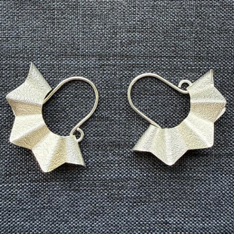 Argollas Abanicos Plata