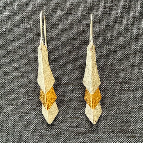 Pendientes Combinados Plata con Oro