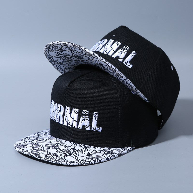 Men's Hip Hop Letter Embroidered Flat Brim Hat