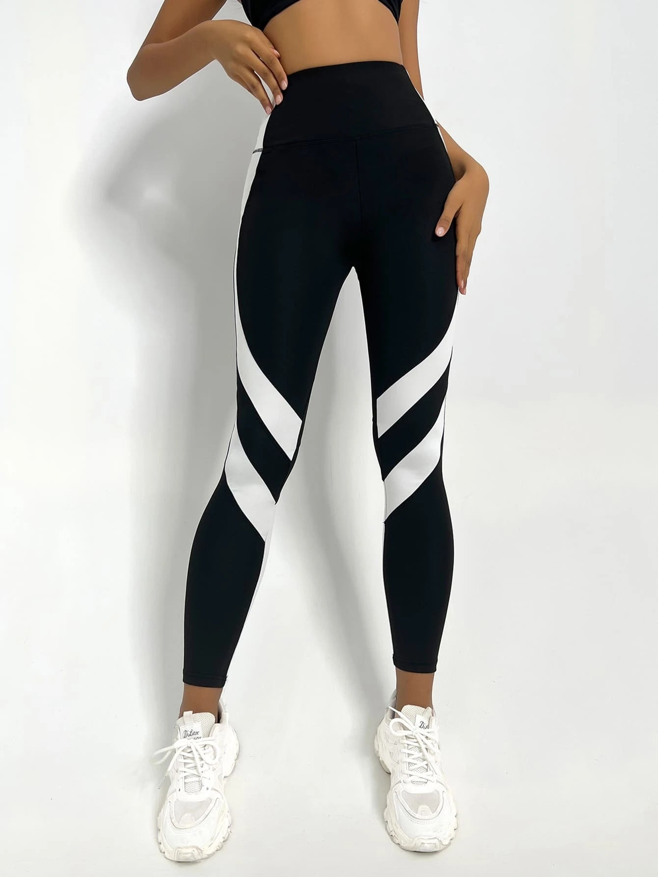 Women's Minimalist And Versatile Patchwork High Waisted Yoga Pants