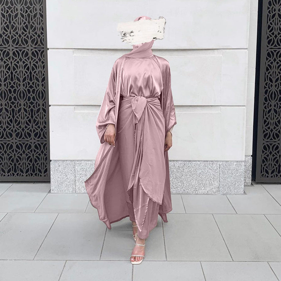 Gown Satin Dress Three-piece Suit Female