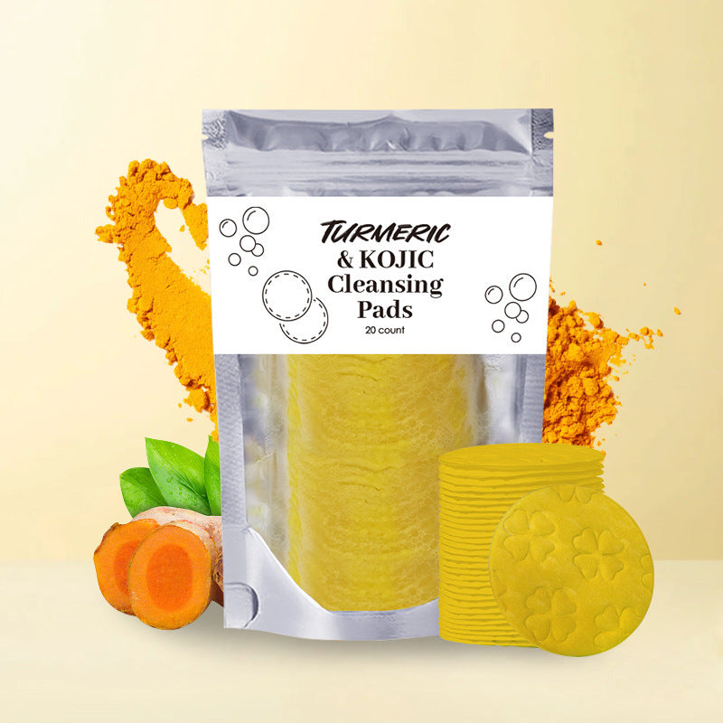 Turmeric Exfoliating Cleansing Pads Compressed Facial Sponges