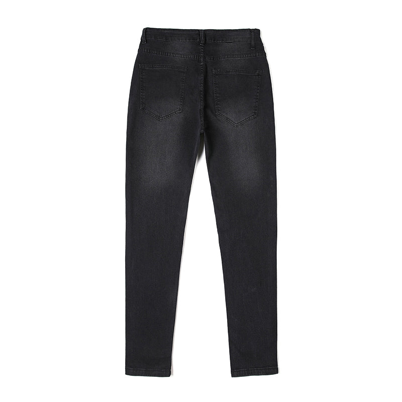 Casual Shredded Slim Zip Pencil Pants