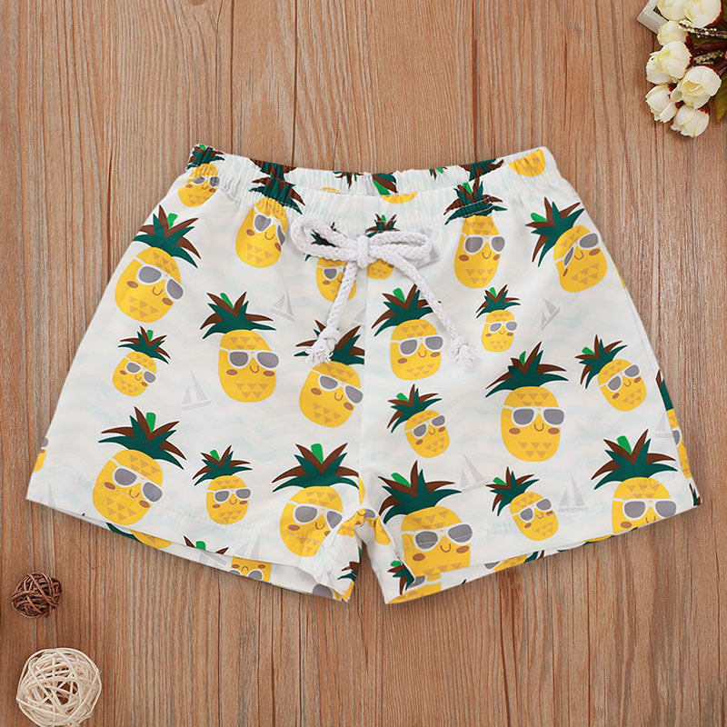 Printed yellow beach pants