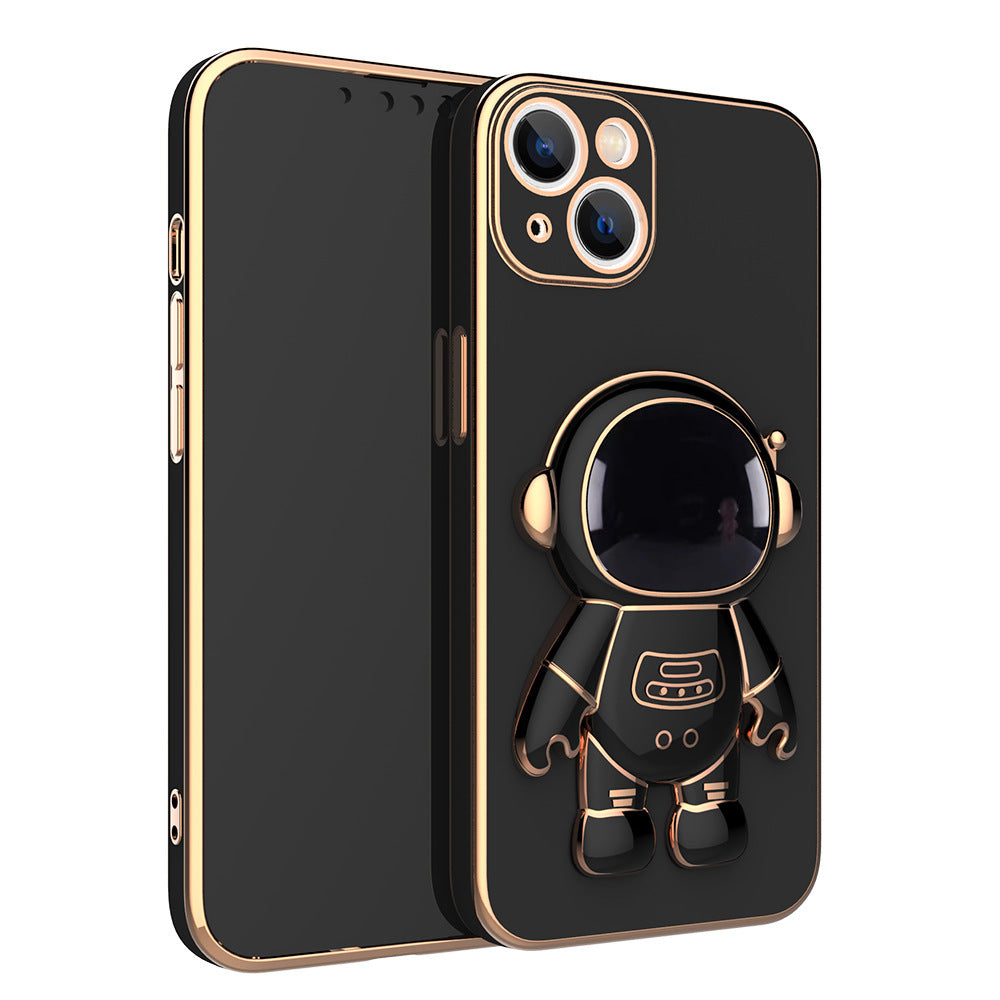 3D Astronaut Phone Case Anti-fall Electroplating Bracket