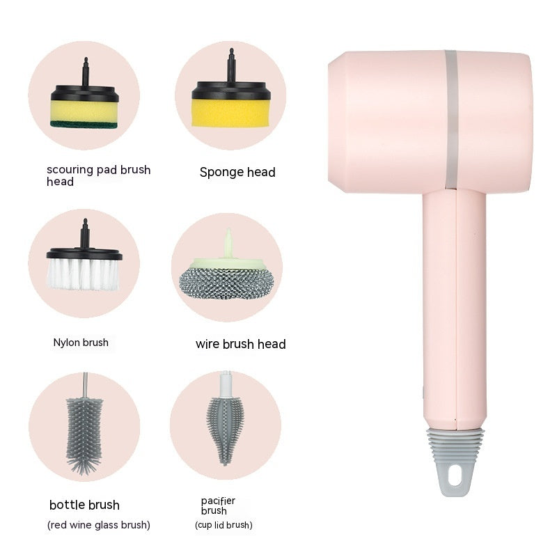 Brosse de nettoyage électrique, brosse à vaisselle automatique sans fil, Rechargeable par USB, professionnelle, pour cuisine, baignoire, carrelage