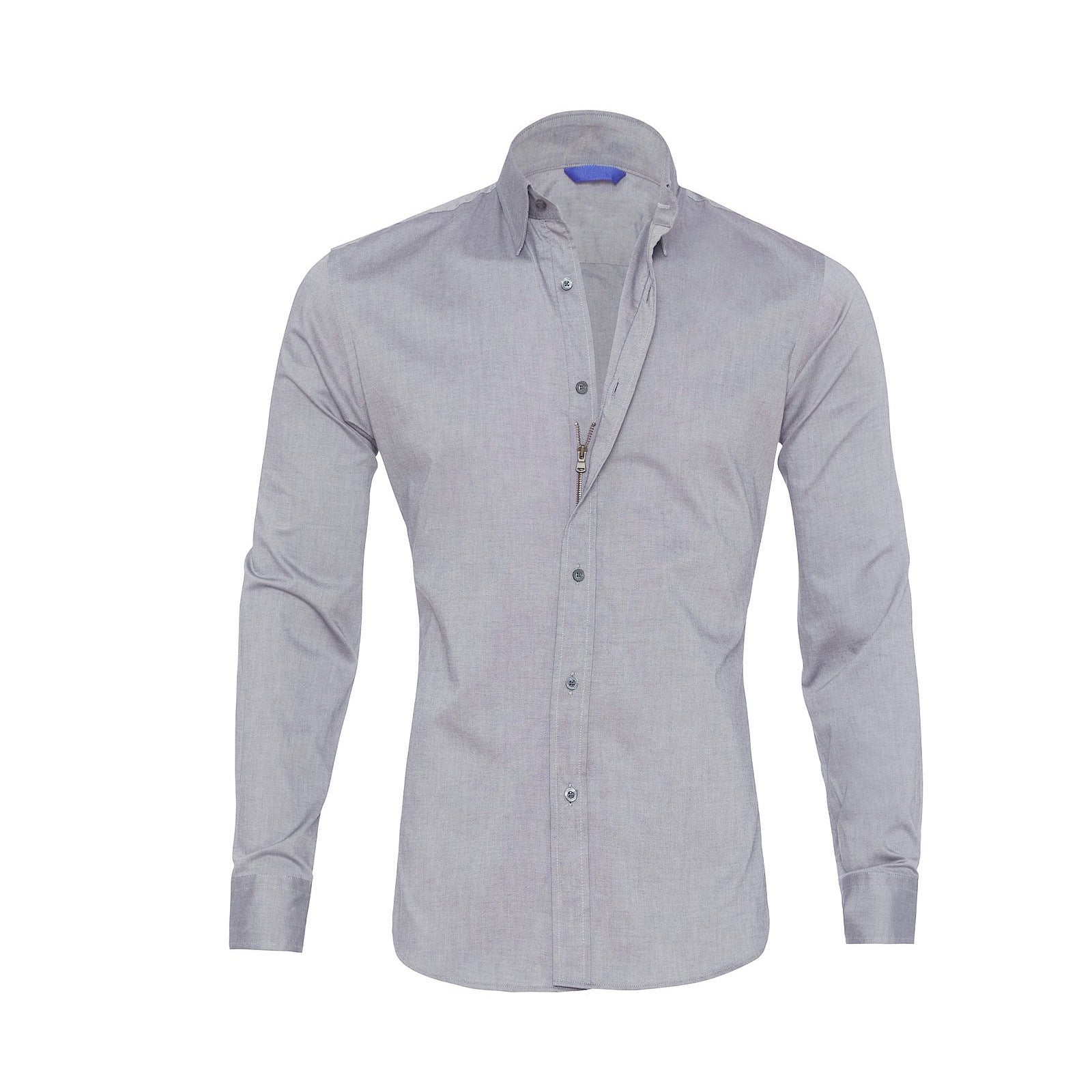 Summer Lapels Solid Color Long Sleeve Button Men