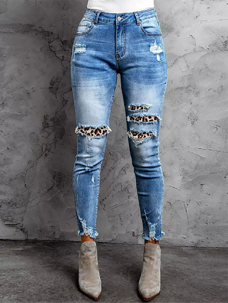 Burrs Tassels Denim Trousers For Women