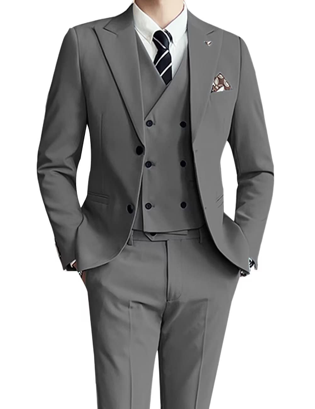 Men's three-piece suit, slim fit