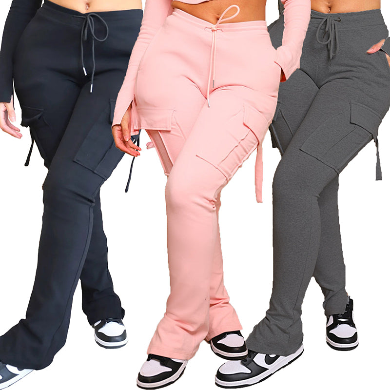 High Waist Pocket Cargo Pants