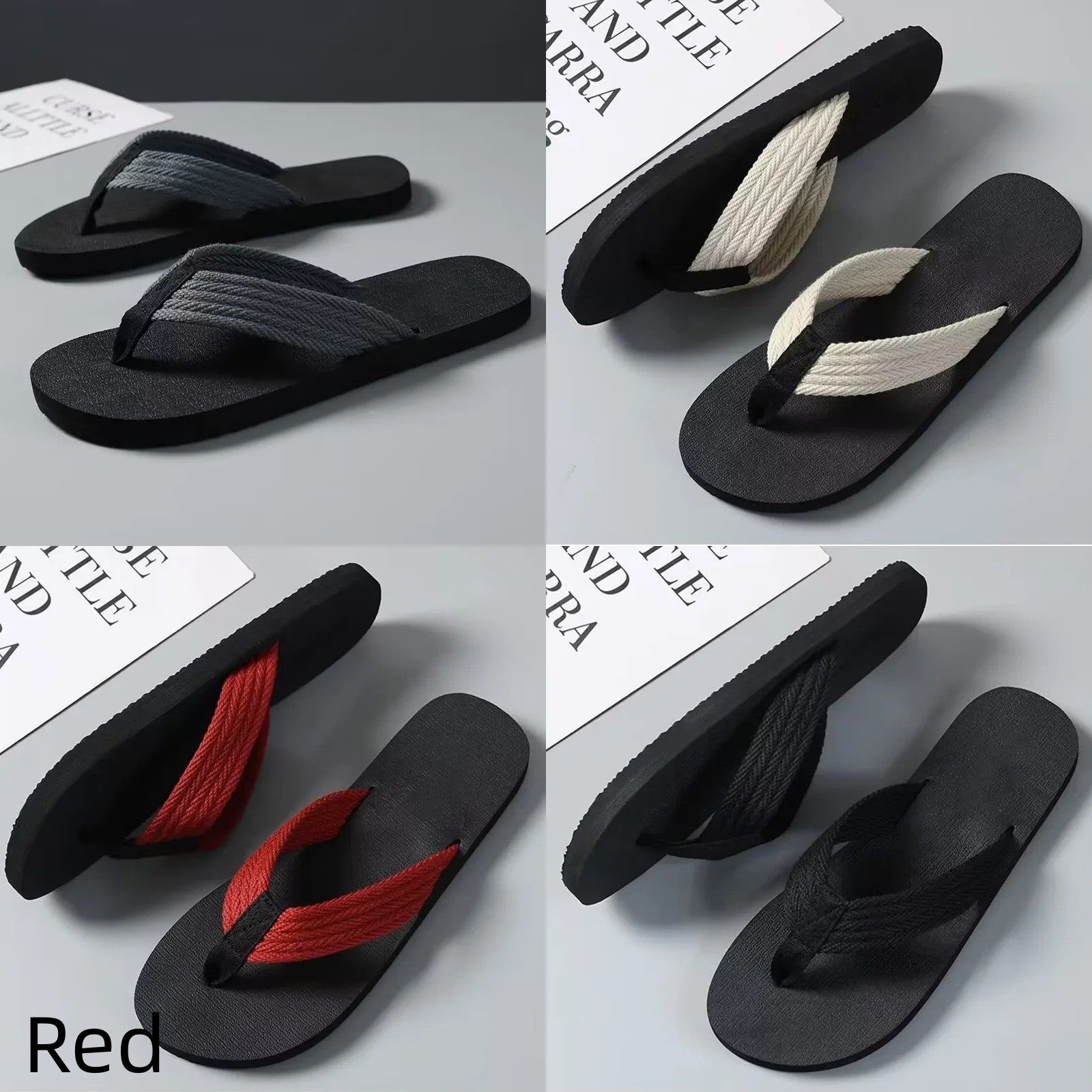 Men's Thick-soled Flip-flops Non-slip Fashion Beach Shoes