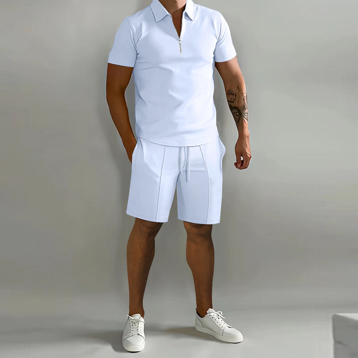 Men's sports suit, fashion personality shorts