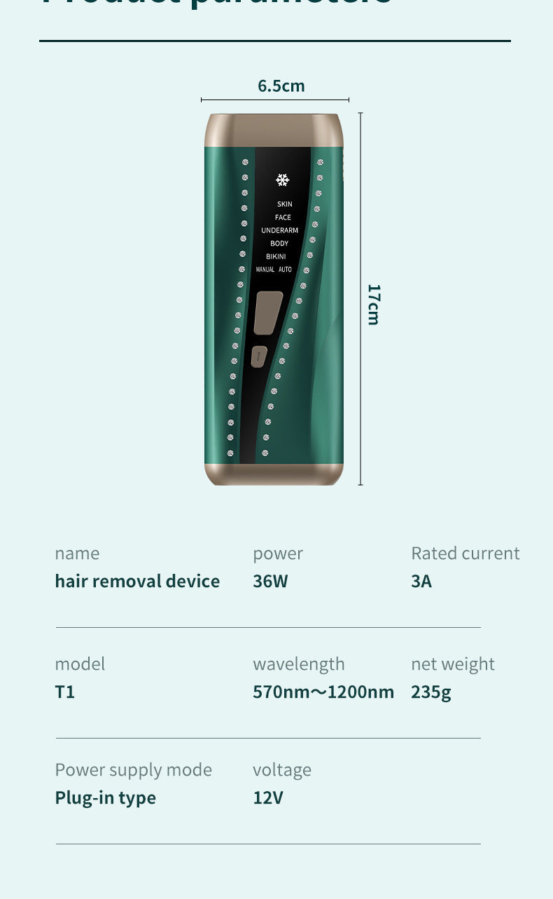 Freezing Point Laser Lady Shaver Painless Ice-sensitive Strong Pulse