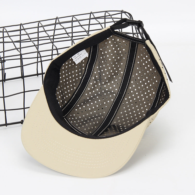 Casquette respirante à séchage rapide en cinq pièces  skateboard en nylon perforé au laser