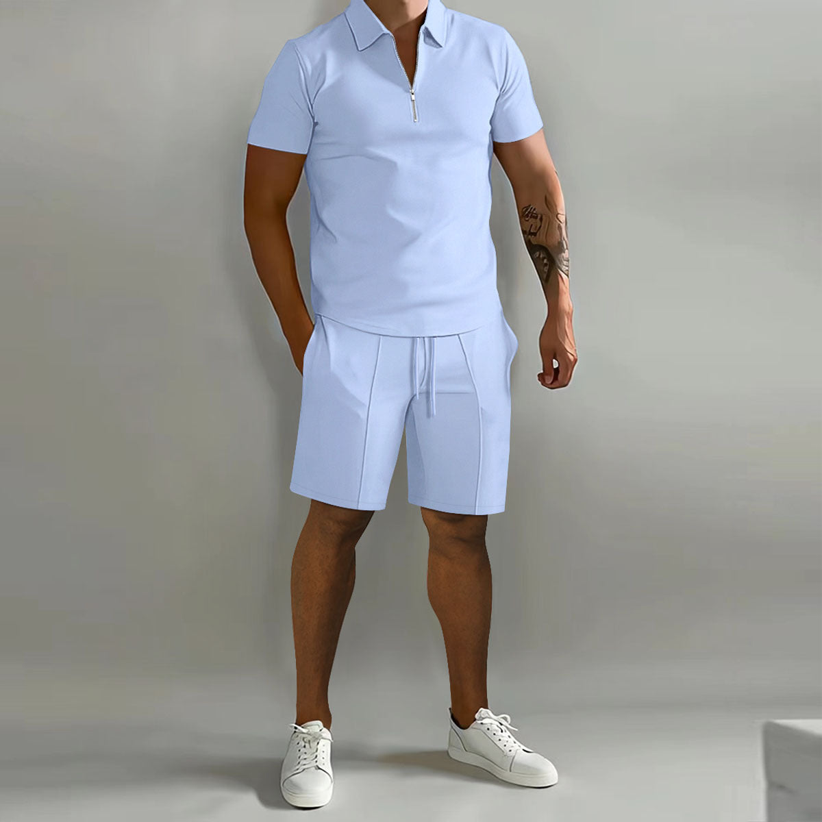 Men's sports suit, fashion personality shorts