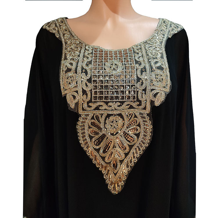 Women's Dress Embroidered Lace Muslim Dress