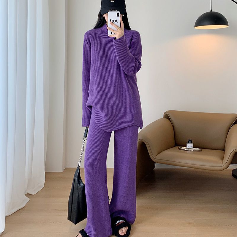 Loose And Idle Temperament Commute Sweater Suit