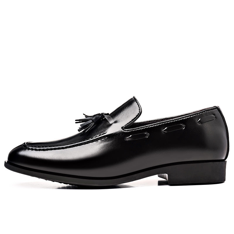 New men's low-heeled leather shoes suit