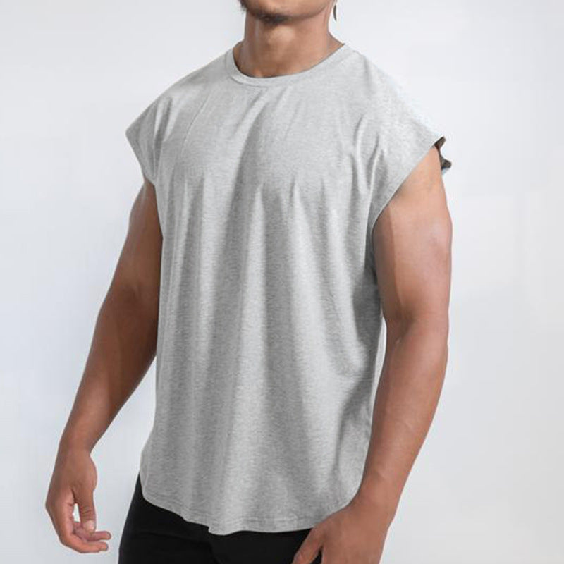 Wide Shoulder Plus Size Vest Men's Loose Sports Casual Top