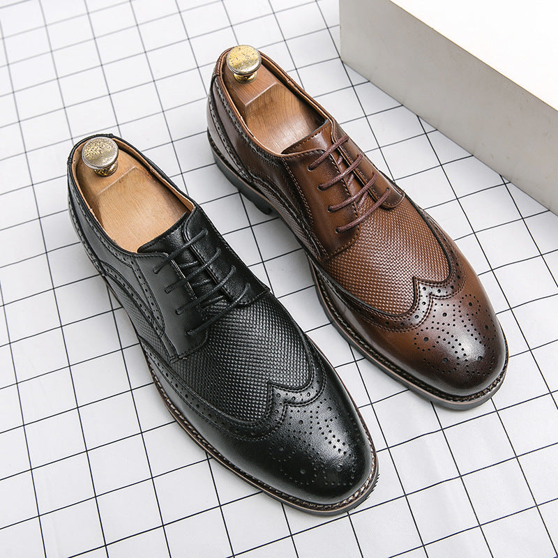 Men's leather shoes, business and formal pumps 