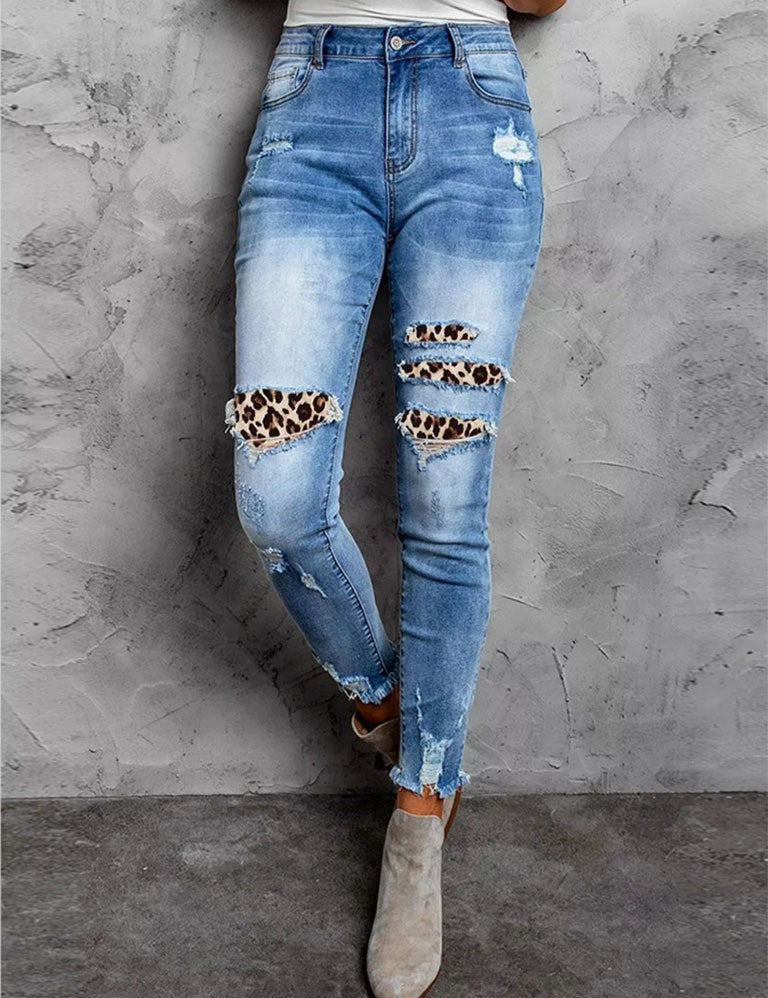 Burrs Tassels Denim Trousers For Women