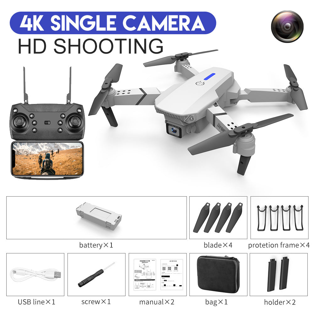 E88 Drone Aerial Photography HD 4K Dual Camera Remote Control Aircraft Toy