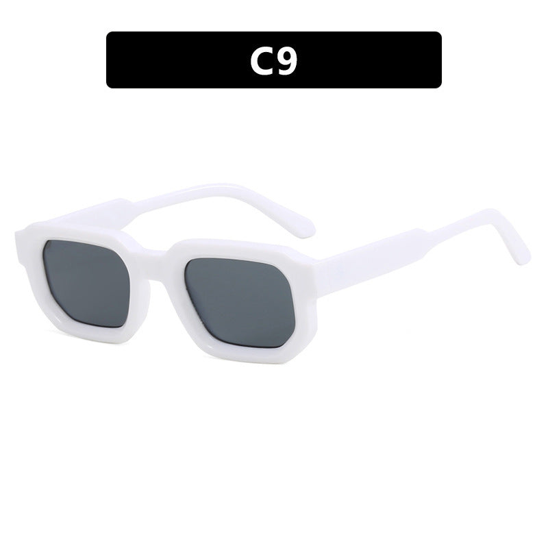 European and American retro square sunglasses