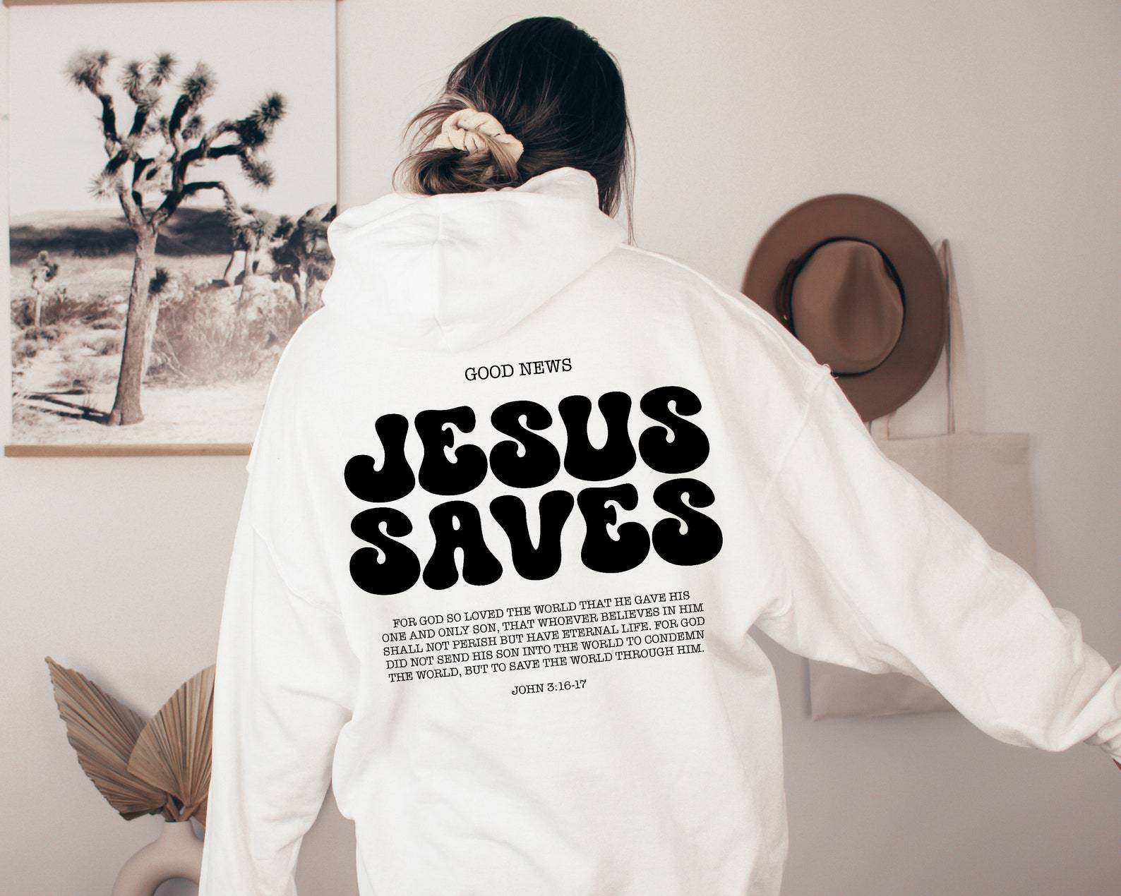 Jesus Saves Hoodie Bible Verses Appear Church Black Sweater