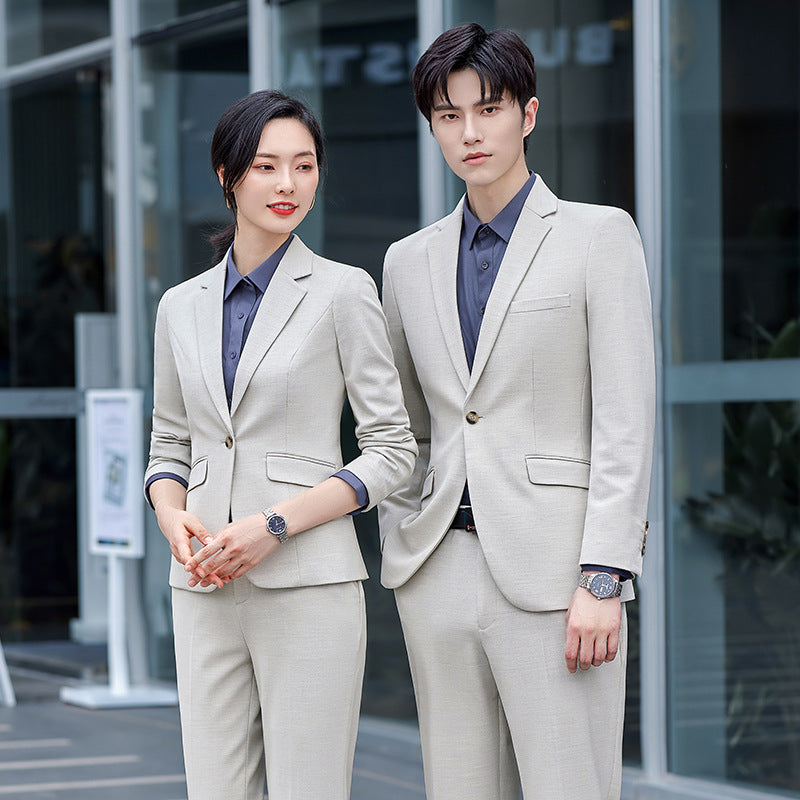 suit for work, office meeting, same suit for men and women